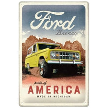 Nostalgic Art Ford Bronco Pride of America Tin Sign - Medium Nostalgic Art