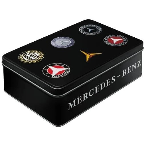 Nostalgic Art Flat Mercedes Benz Logo Flat Storage Tin Nostalgic Art