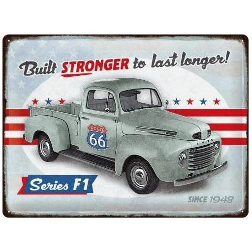 Nostalgic Art Ford Built Strong Since 1948 Special Edition Tin Sign - Large Nostalgic Art