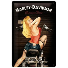 Nostalgic Art Biker Babe Tin Sign - Medium