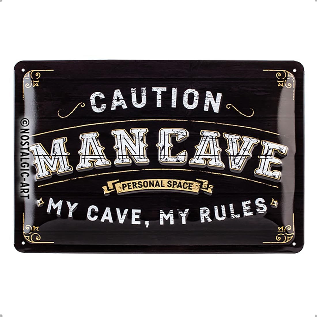 Nostalgic Art Man Cave Tin Sign - Medium Nostalgic Art