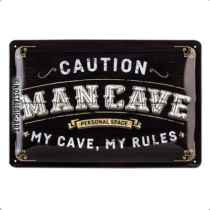 Nostalgic Art Man Cave Tin Sign - Medium Nostalgic Art