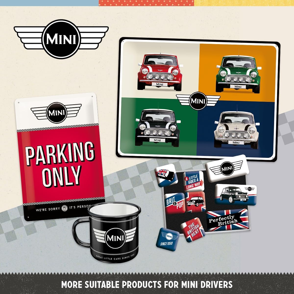 Nostalgic Art Mini Parking Only Tin Sign - Medium Nostalgic Art