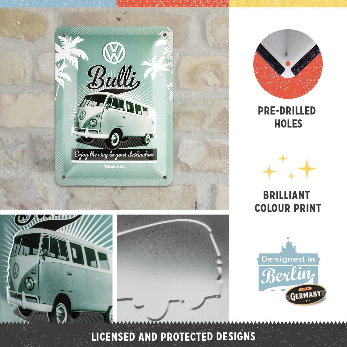 Nostalgic Art VW Retro Bulli Tin Sign - Small Nostalgic Art