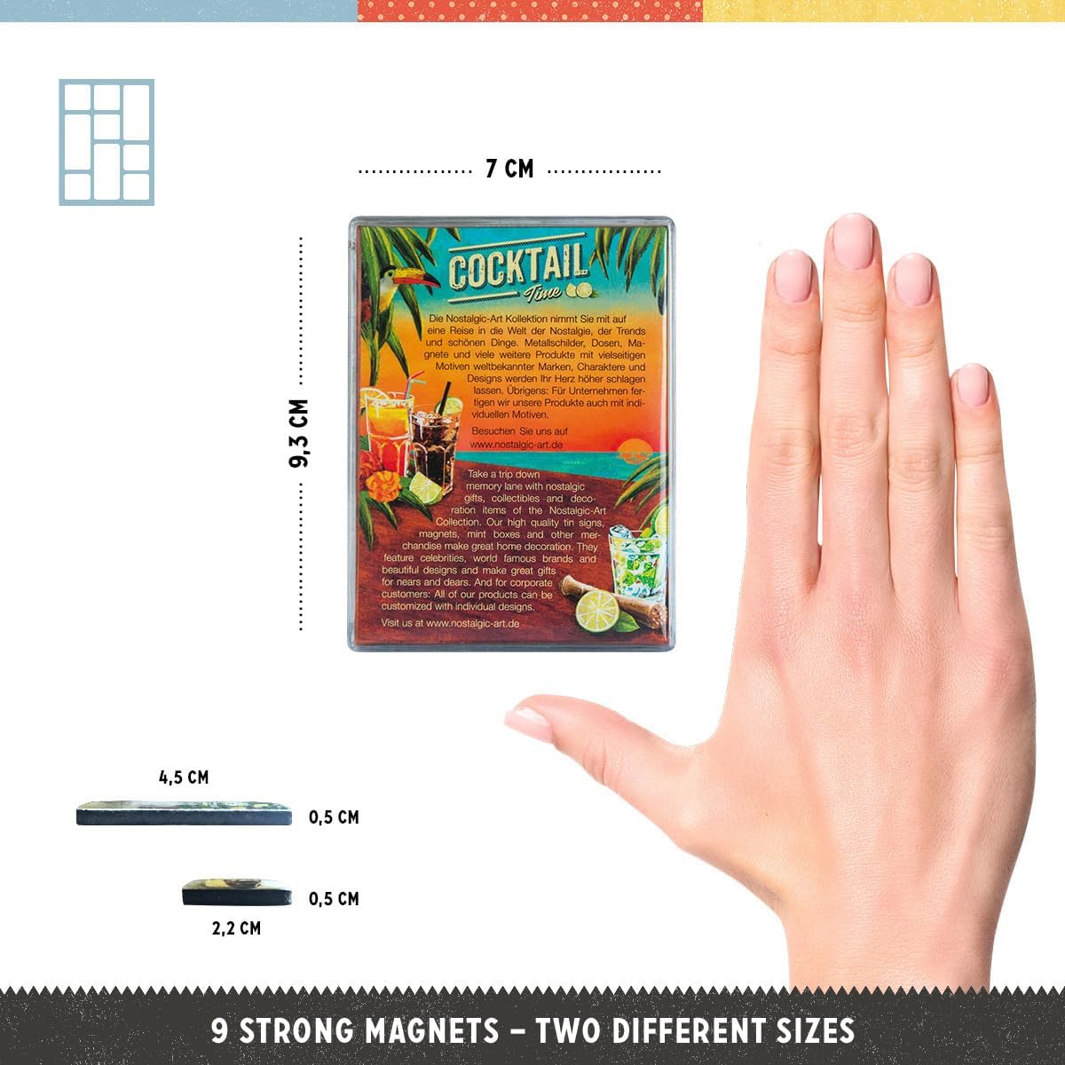 Nostalgic Art Cocktail Time Magnet Set Nostalgic Art