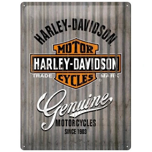 Nostalgic Art Harley Davidson Metal Wall Tin Sign - Large Nostalgic Art