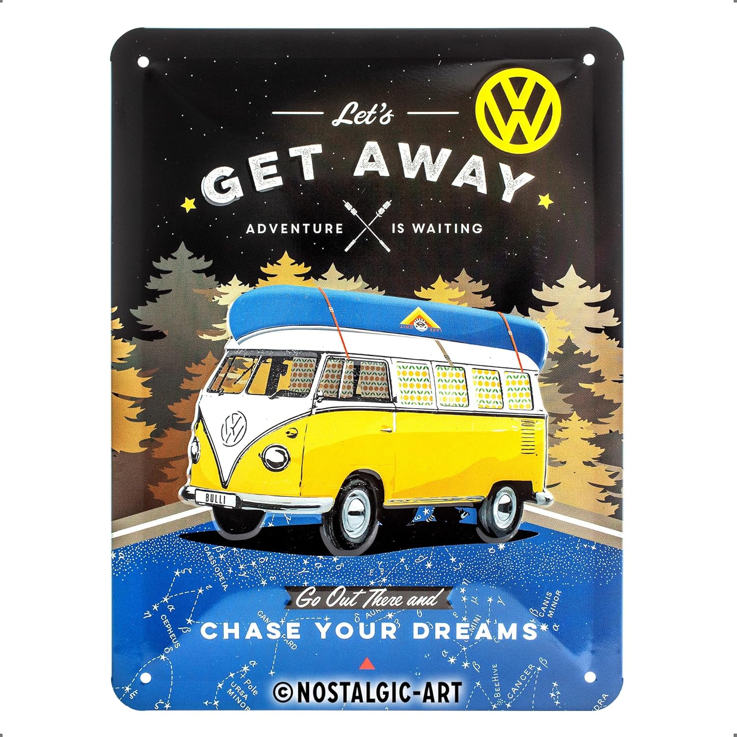 Nostalgic Art VW Lets Get Away Night - Small Nostalgic Art