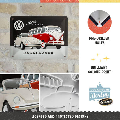 Nostalgic Art VW Meet The Classics Tin Sign - Small Nostalgic Art