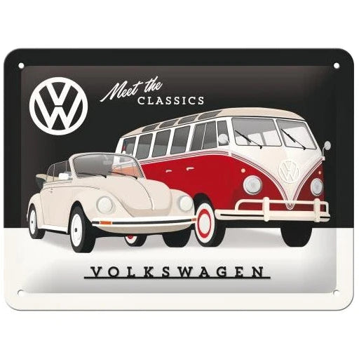 Nostalgic Art VW Meet The Classics Tin Sign - Small Nostalgic Art