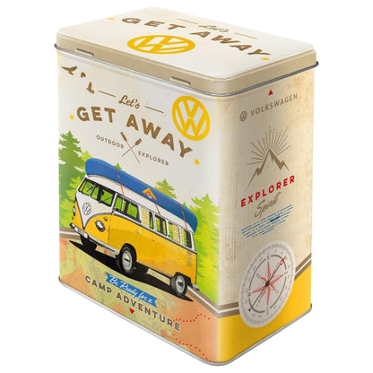 Nostalgic Art VW Bulli Let's Get Away Storage Tin - L Nostalgic Art