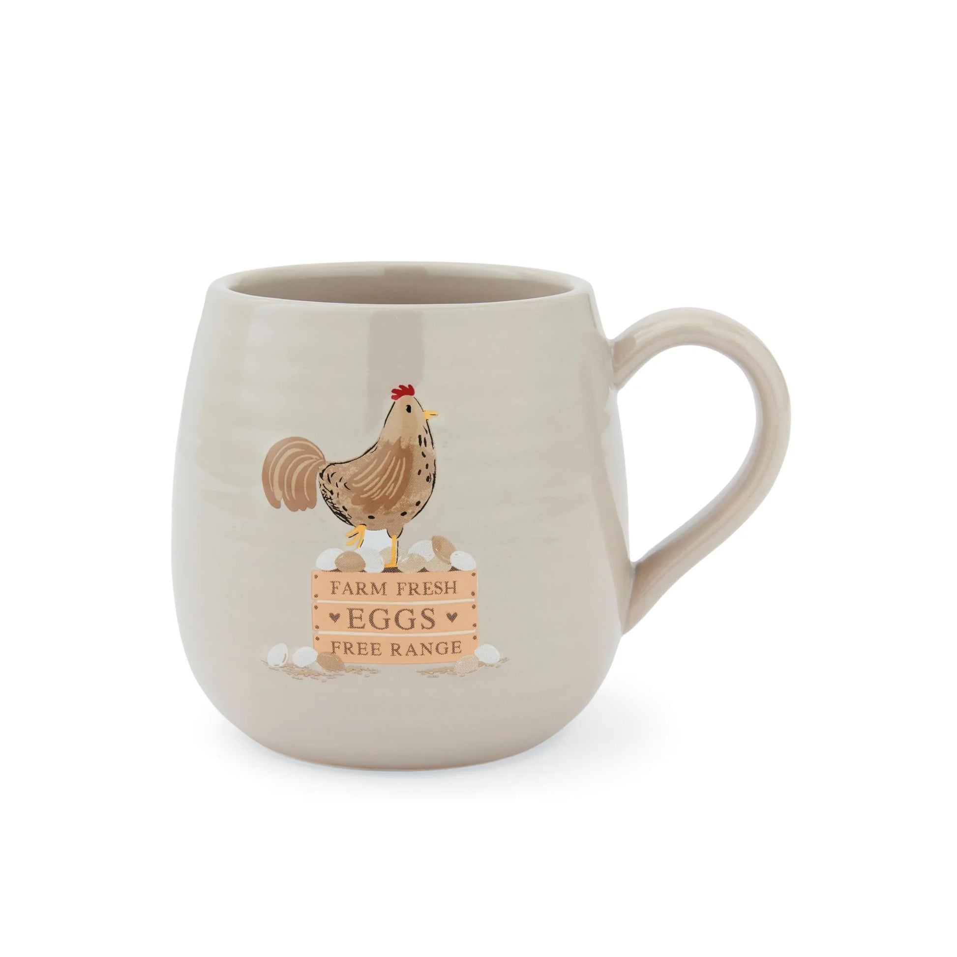 Cooksmart Hen House Lane Belly Mug - Farm Fresh Eggs Cooksmart England