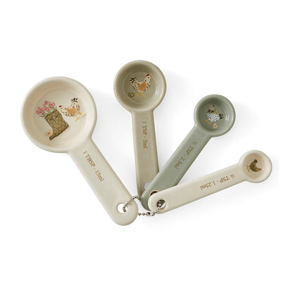 Cooksmart Hen House Lane Set of 4 Measuring Spoons