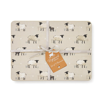 Cooksmart Highland Sheep Set of 4 Placemats Cooksmart England