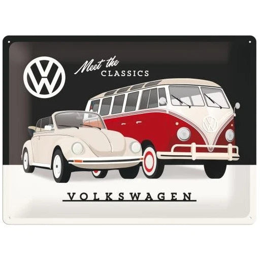Nostalgic Art VW Meet the Classics Tin Sign - Large Nostalgic Art