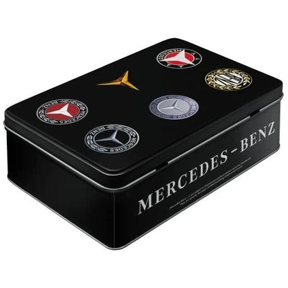 Nostalgic Art Flat Mercedes Benz Logo Flat Storage Tin Nostalgic Art