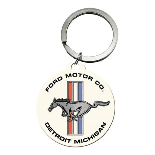 Nostalgic Art Ford Mustang - Horse & Stripes Logo Key Ring Nostalgic Art