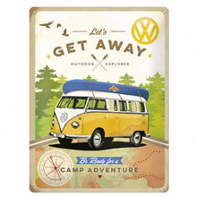 Nostalgic Art VW Lets Get Away Tin Sign - Large Nostalgic Art