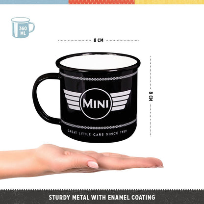 Nostalgic Art Mini Black Logo Enamel Mug Nostalgic Art
