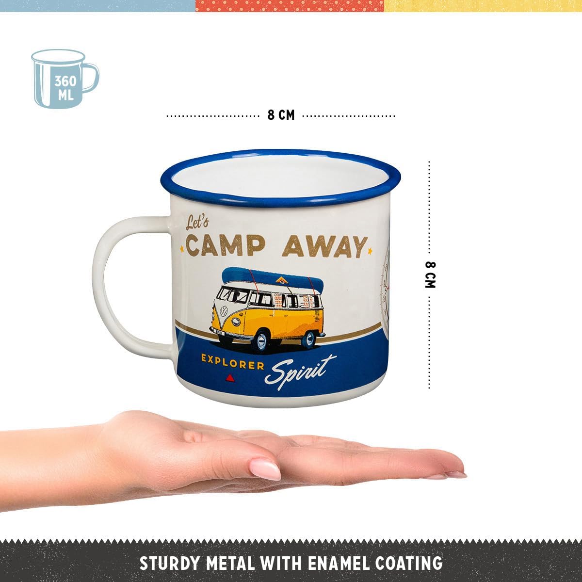 Nostalgic Art VW Bulli Camp Enamel Mug Nostalgic Art