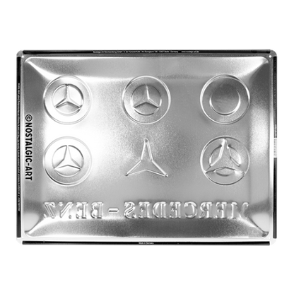 Nostalgic Art Mercedes Benz Logo Evolution Tin Sign - Large Nostalgic Art
