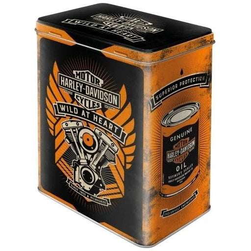 Nostalgic Art Harley Davidson Wild at Heart Large Storage Tin - L Nostalgic Art