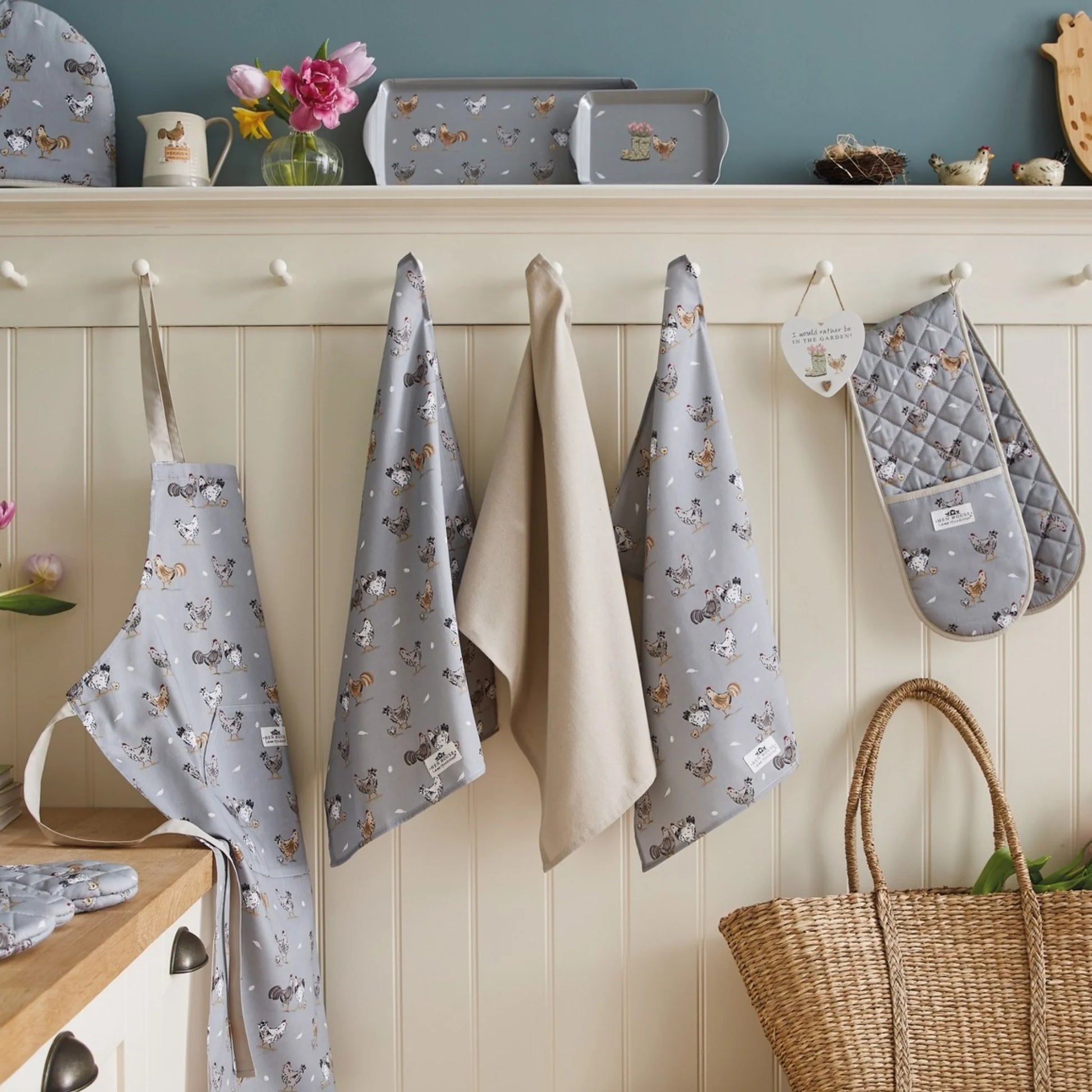 Cooksmart Hen House Lane Gauntlet Oven Glove - 2 Pack Cooksmart England