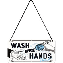 Nostalgic Art Wash Your Hands Hanging Sign Nostalgic Art