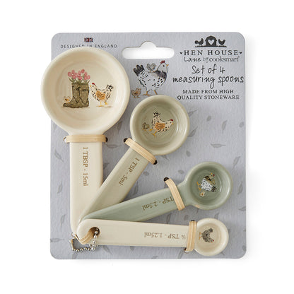 Cooksmart Hen House Lane Set of 4 Measuring Spoons