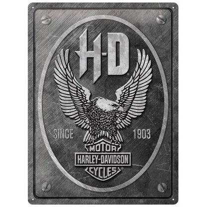 Nostalgic Art Harley Davidson Metal Eagle Tin Sign - Large Nostalgic Art