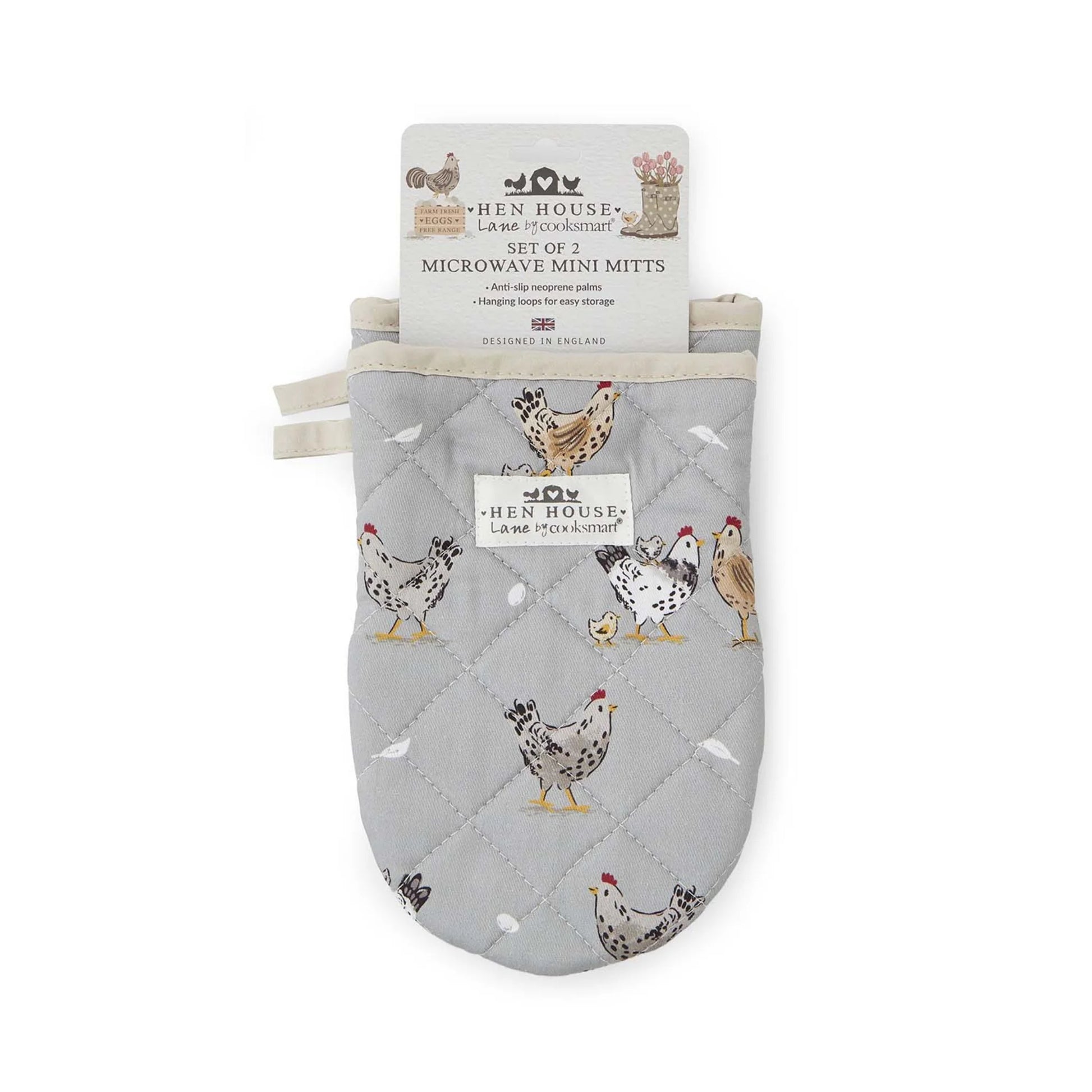 Cooksmart Hen House Lane Microwave Mini Mitts - 2 Pack Cooksmart England