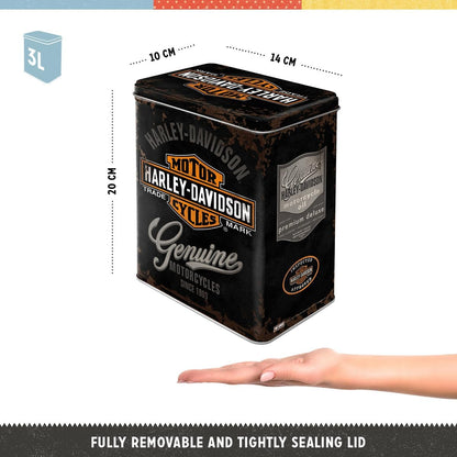 Nostalgic Art Harley Davidson Logo Large Storage Tin - L Nostalgic Art