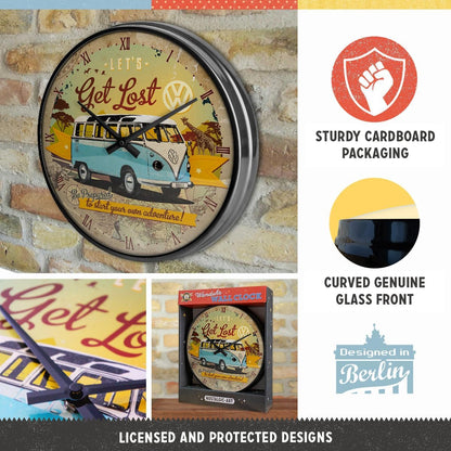 Nostalgic Art VW Bulli Lets Get Lost Wall Clock Nostalgic Art