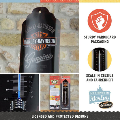 Nostalgic Art Harley Davidson Genuine Logo Thermometer Nostalgic Art