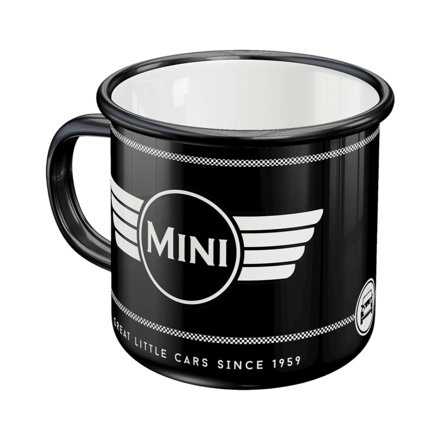Nostalgic Art Mini Black Logo Enamel Mug Nostalgic Art