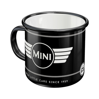 Nostalgic Art Mini Black Logo Enamel Mug Nostalgic Art