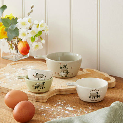 Cooksmart Highland Sheep Set of 4 Measuring Cups