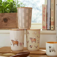 Cooksmart Buttercup Farm Bamboo Canister - Walking Cooksmart England