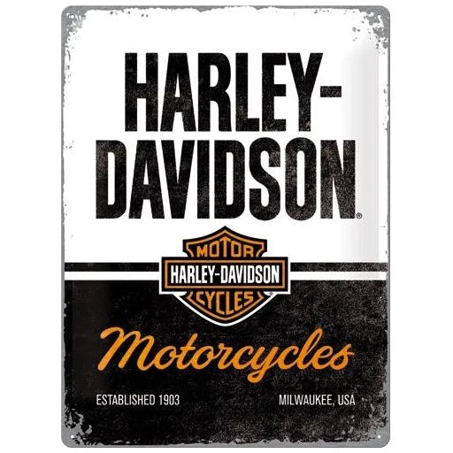 Nostalgic Art Harley Davidson Metal Wall Motorcycles Tin Sign - Large Nostalgic Art