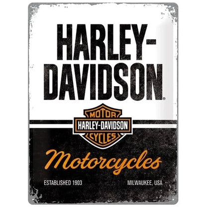 Nostalgic Art Harley Davidson Metal Wall Motorcycles Tin Sign - Large Nostalgic Art