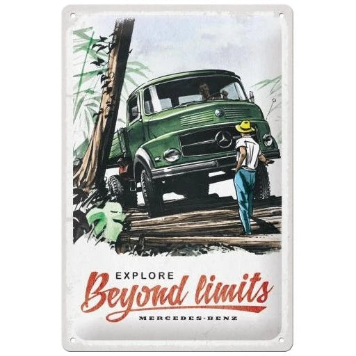Nostalgic Art Mercedes Benz Daimler Truck Tin Sign - Medium Nostalgic Art