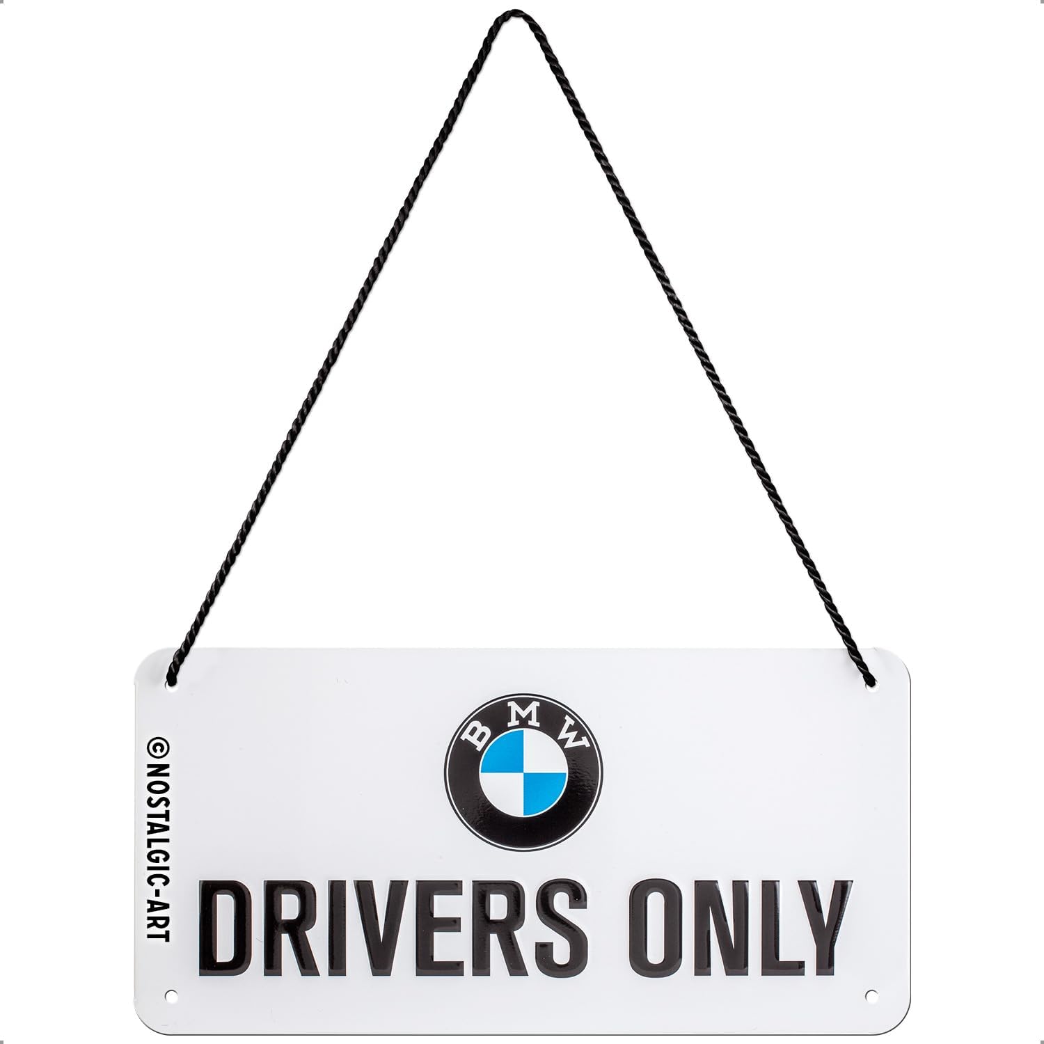 Nostalgic Art BMW Drivers Only Hanging Tin Sign Nostalgic Art