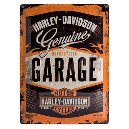 Nostalgic Art Harley Davidson Garage Tin Sign - Large Nostalgic Art