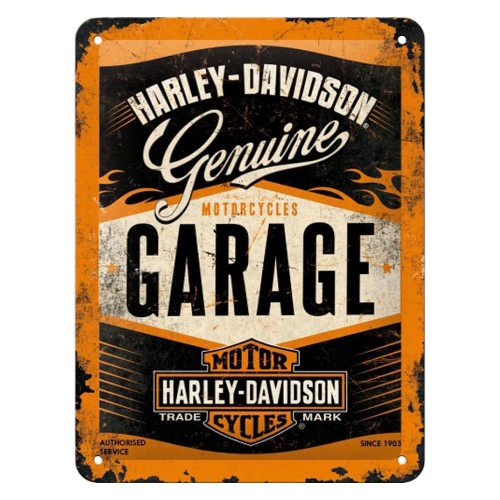 Nostalgic Art Harley Davidson Garage Tin Sign - Small Nostalgic Art