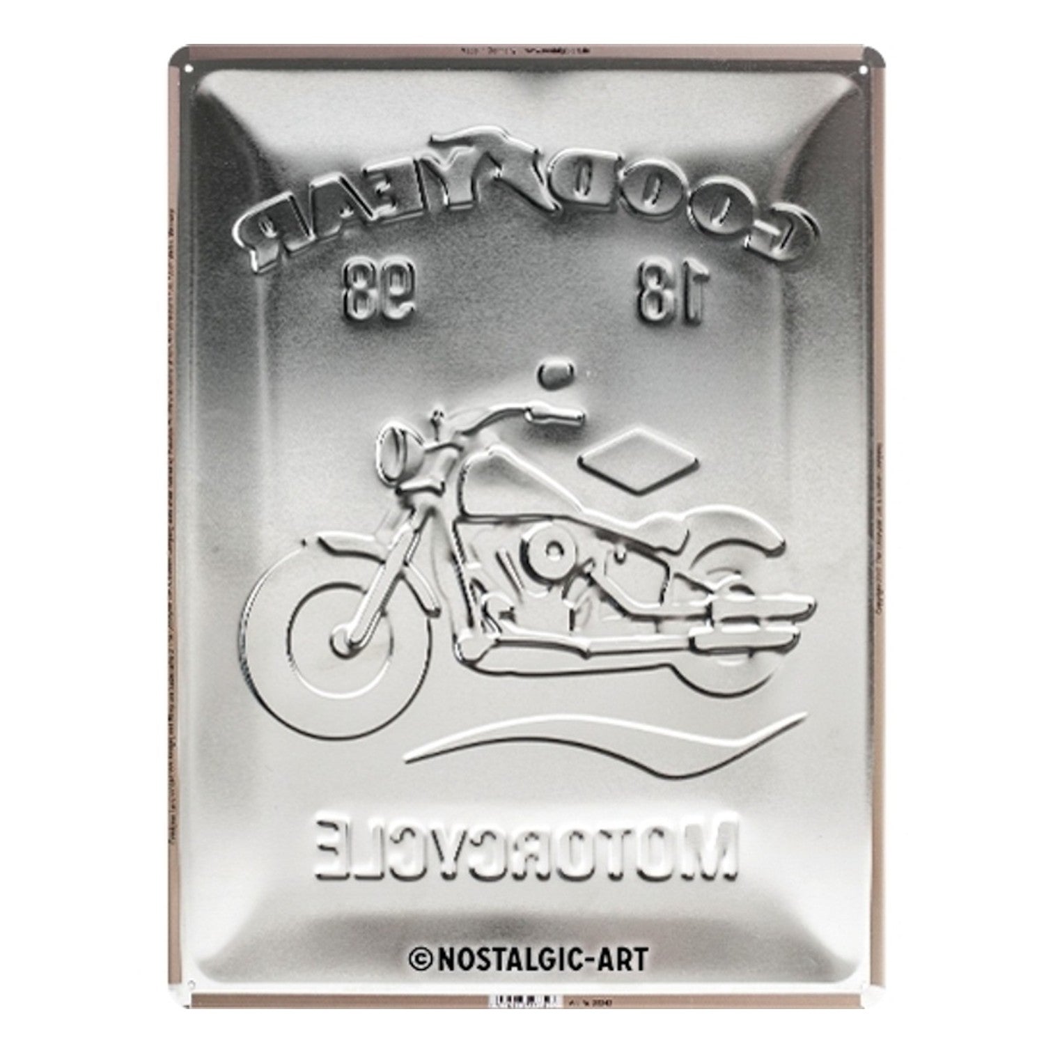 Nostalgic Art Good Year Motorcycle Tin Sign - Large Nostalgic Art