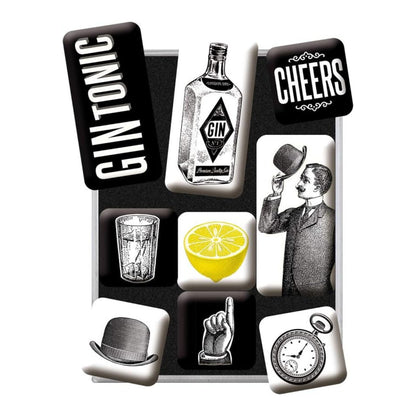 Nostalgic Art Gin Tonic Magnet Set Nostalgic Art