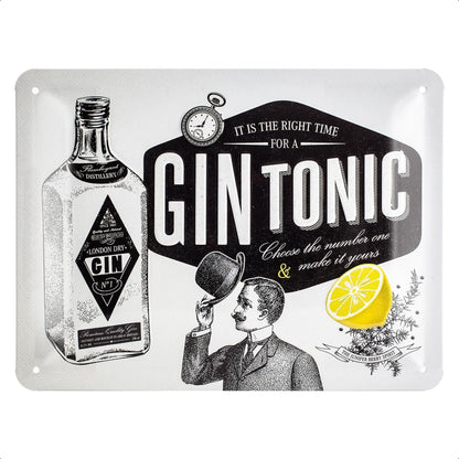 Nostalgic Art Gin Tonic Tin Sign - Small Nostalgic Art
