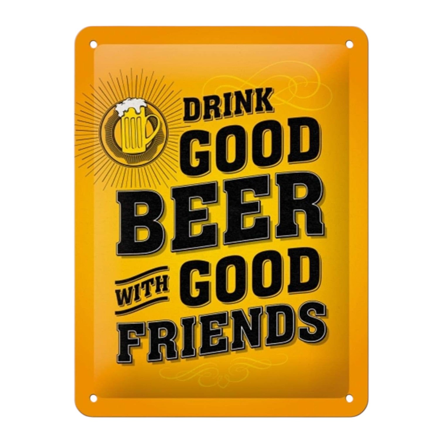 Nostalgic Art Drink Good Beer Tin Sign - Small Nostalgic Art
