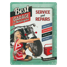 Nostalgic Art Best Garage Green Tin Sign - Large Nostalgic Art