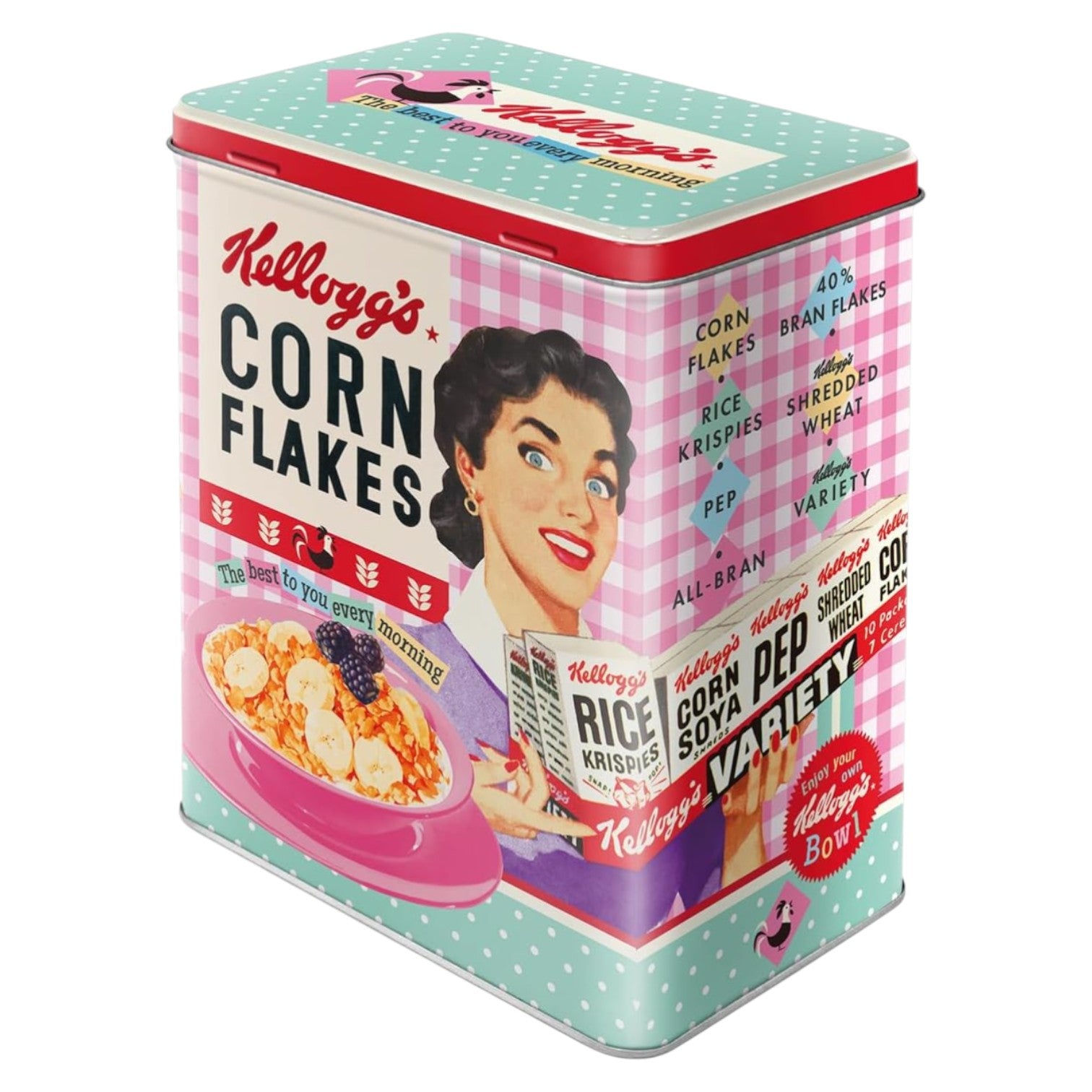 Nostalgic Art Kellogg's Happy Storage Tin - L Nostalgic Art