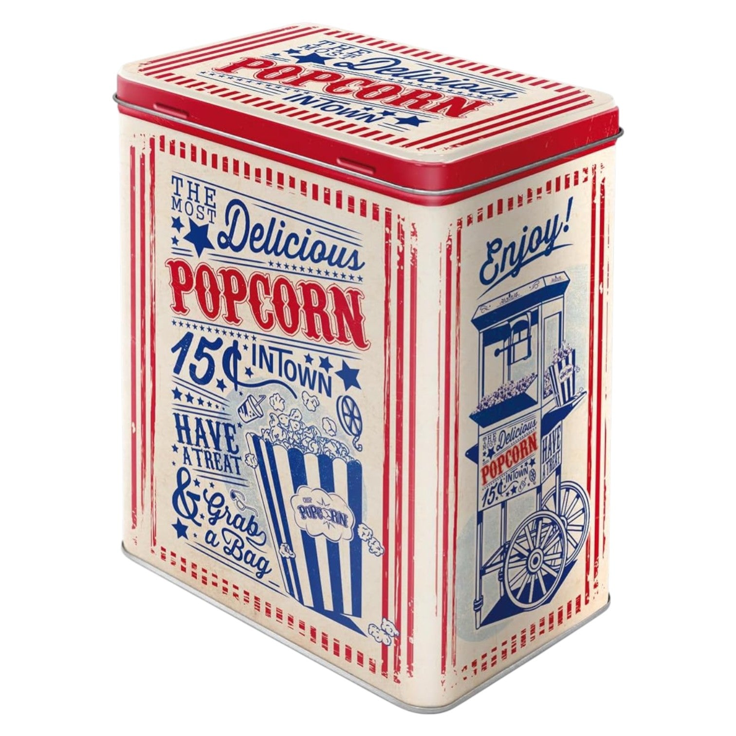 Nostalgic Art Popcorn Storage Tin - L Nostalgic Art